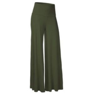 NWT Olive green side zipper palazzo pants